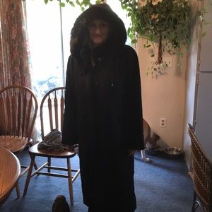 Nuage Long black coat warm